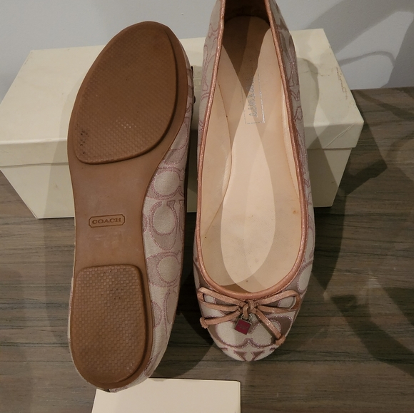 Coach flats, cream/pink, Size 40 - Picture 3 of 4